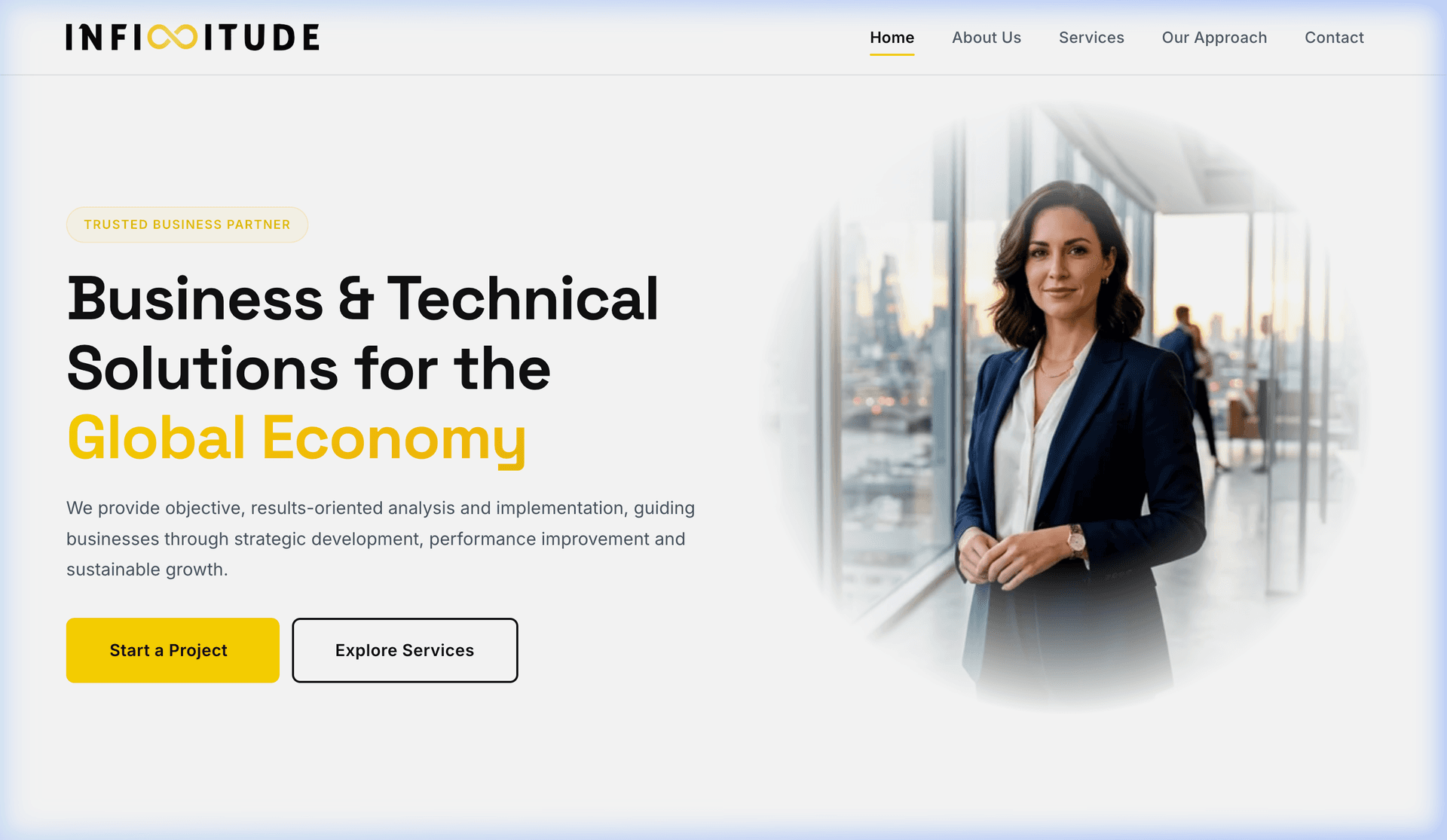 Infinitude Limited — web design project by Concoct Technologies